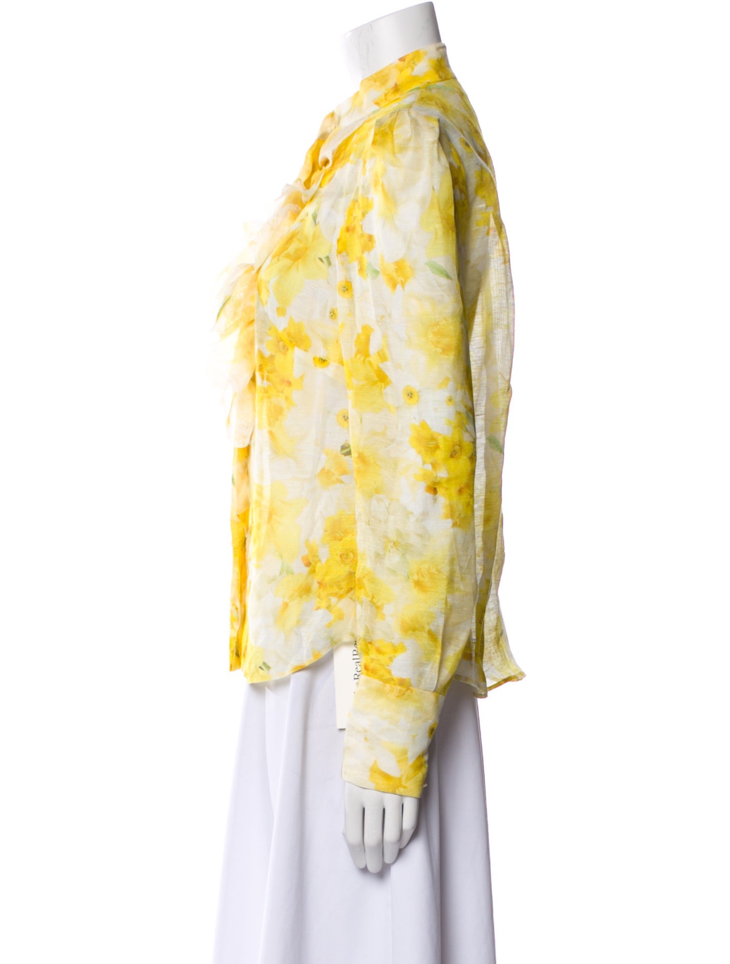 Zimmermann Linen Floral Print Blouse